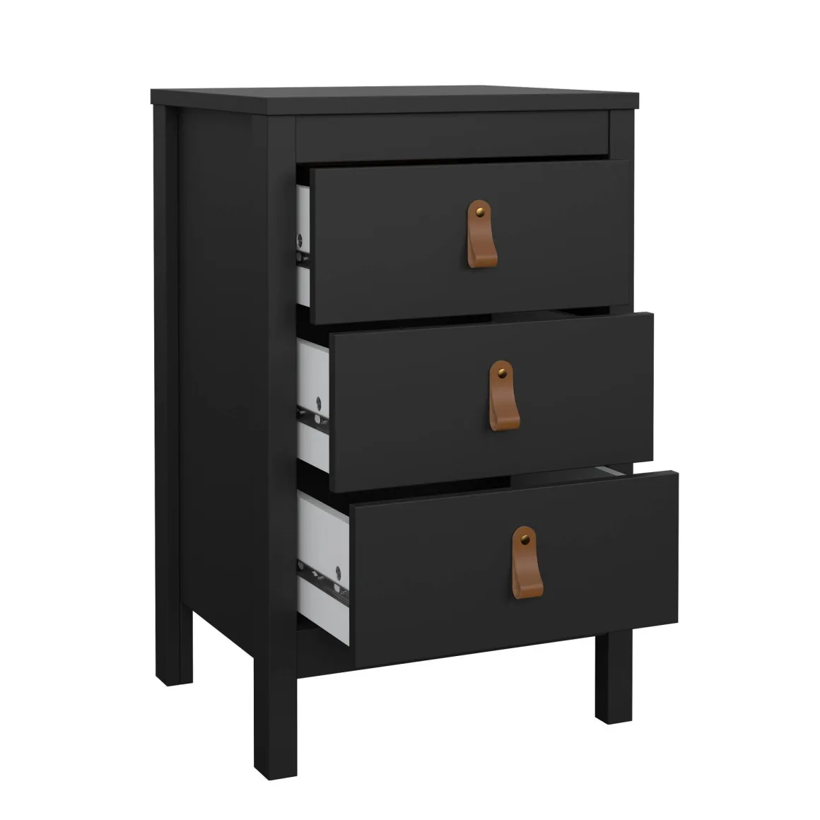 Comodino 1 ripiano nero 43x38x70h cm - Lombardia
