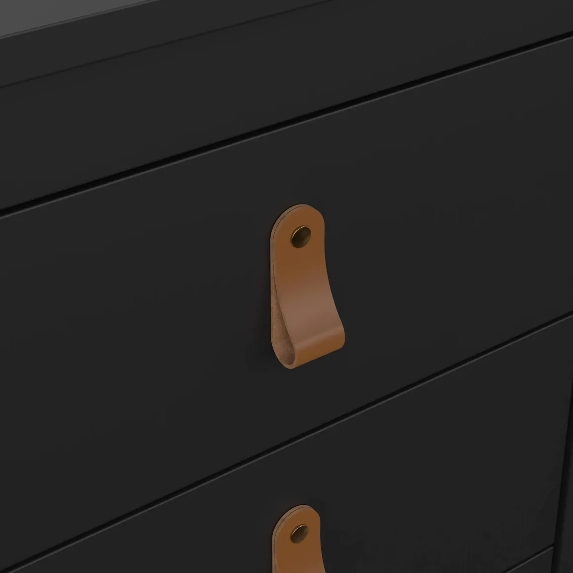 Comodino 1 ripiano nero 43x38x70h cm - Lombardia