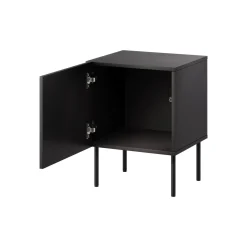 Comodino 1 ripiano nero 45x42x59h cm - Set di 2 comodini Viano