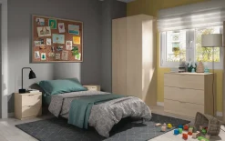 Comodino 1 ripiano rovere 38x33x45h cm - Artiglio