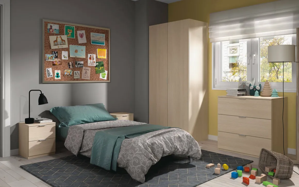 Comodino 1 ripiano rovere 38x33x45h cm - Artiglio