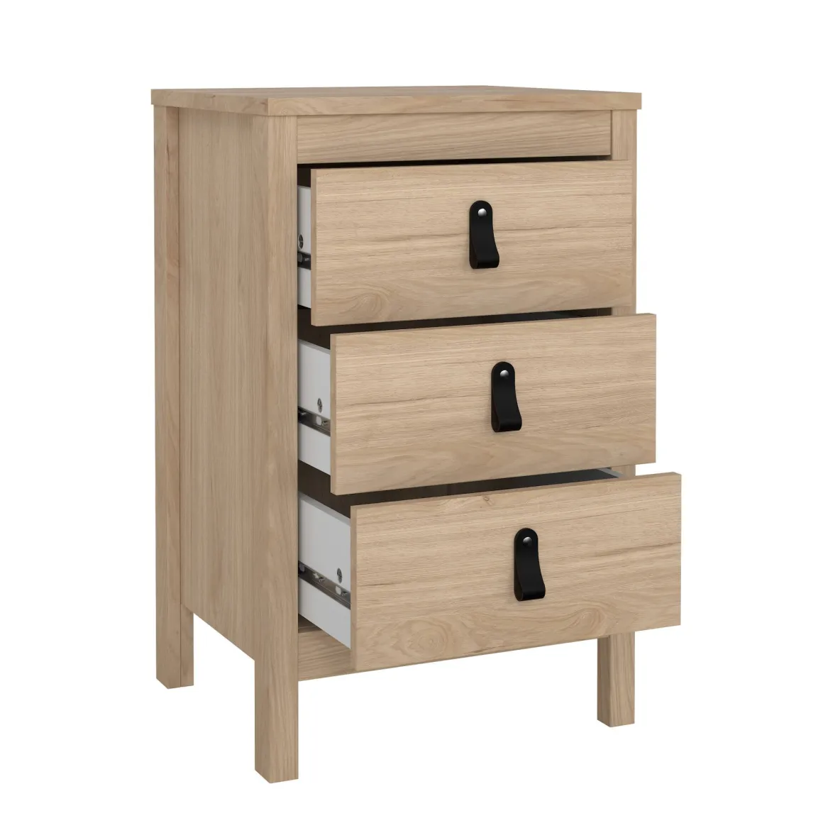 Comodini > Dmora Comodino 1 ripiano rovere 50x34x46h cm - Banyan Marrone Rovere