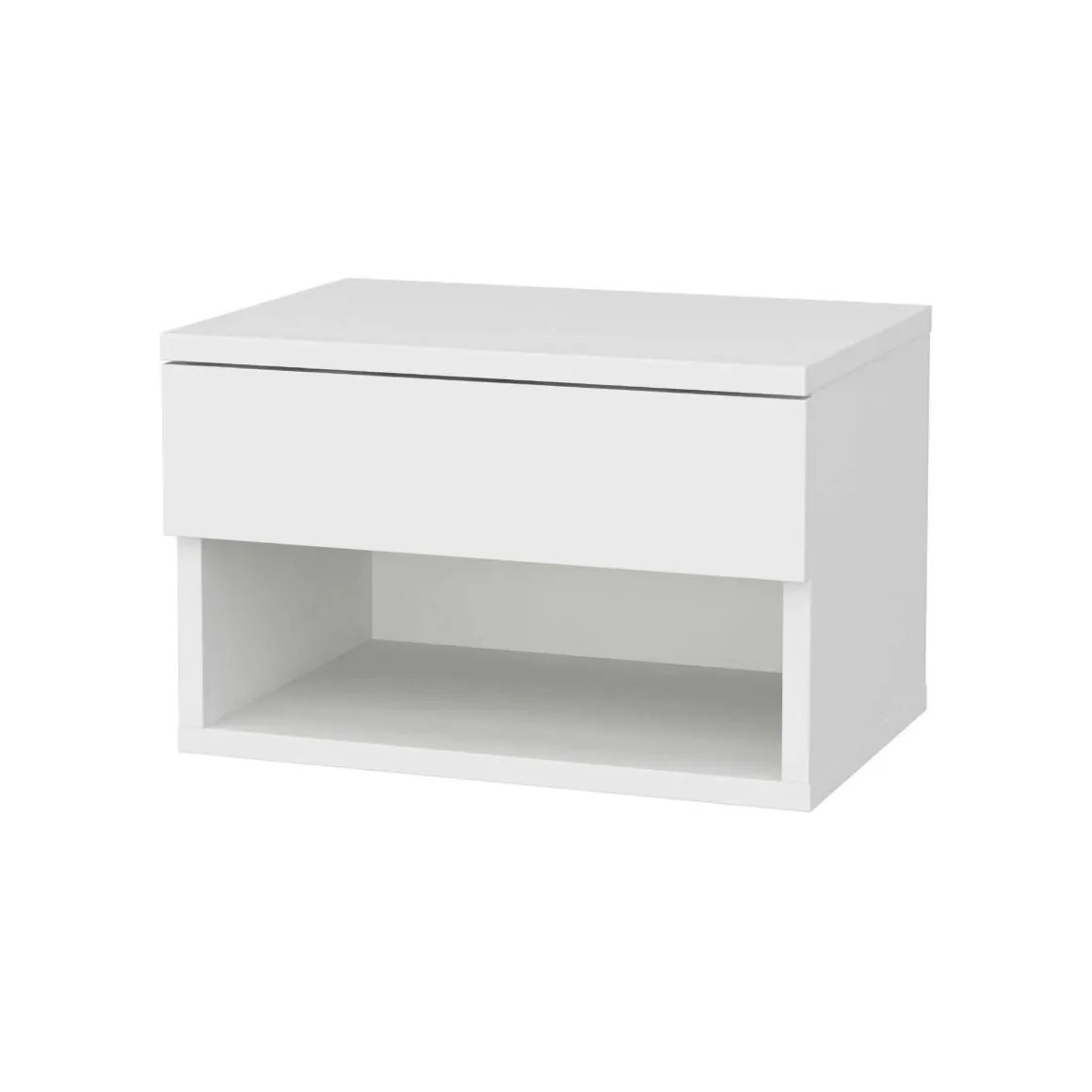 Comodino sospeso bianco 44x29x31h cm - Serpente