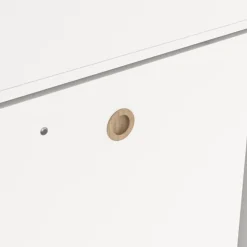 Composizioni Camera Da Letto > Dmora Composizione Camera da Letto Dimensione Materasso 90x200 cm Scrivania Estraibile 203x104x111h cm, un Letto - Lamedani Bianco