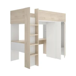 Cameretta|Composizioni Camera Da Letto > Dmora Composizione camera da letto Pax, 255x112h150 cm, Bianco e Rovere Marrone, Bianco Rovere