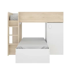 Cameretta|Composizioni Camera Da Letto > Dmora Composizione camera da letto Pax, 255x112h150 cm, Bianco e Rovere Marrone, Bianco Rovere