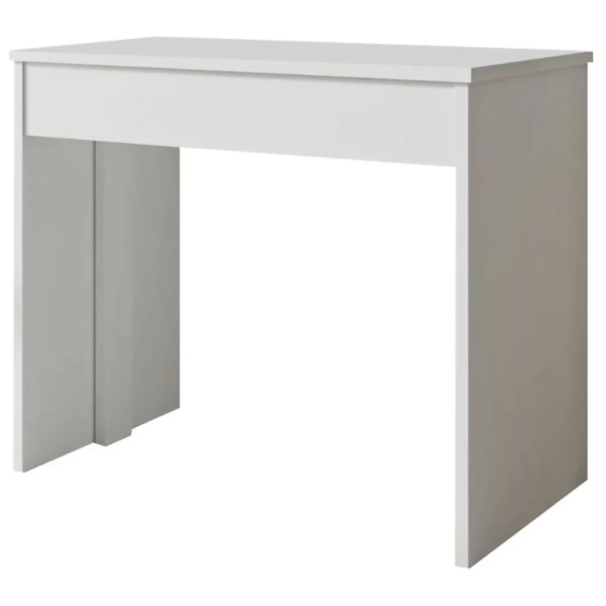 Consolle|Consolle Allungabili > Dmora Consolle Allungabile 12 Posti Allungabile 302x75x90h cm, Meccanismo Estensione Allunghe Centrali - Luisago Bianco