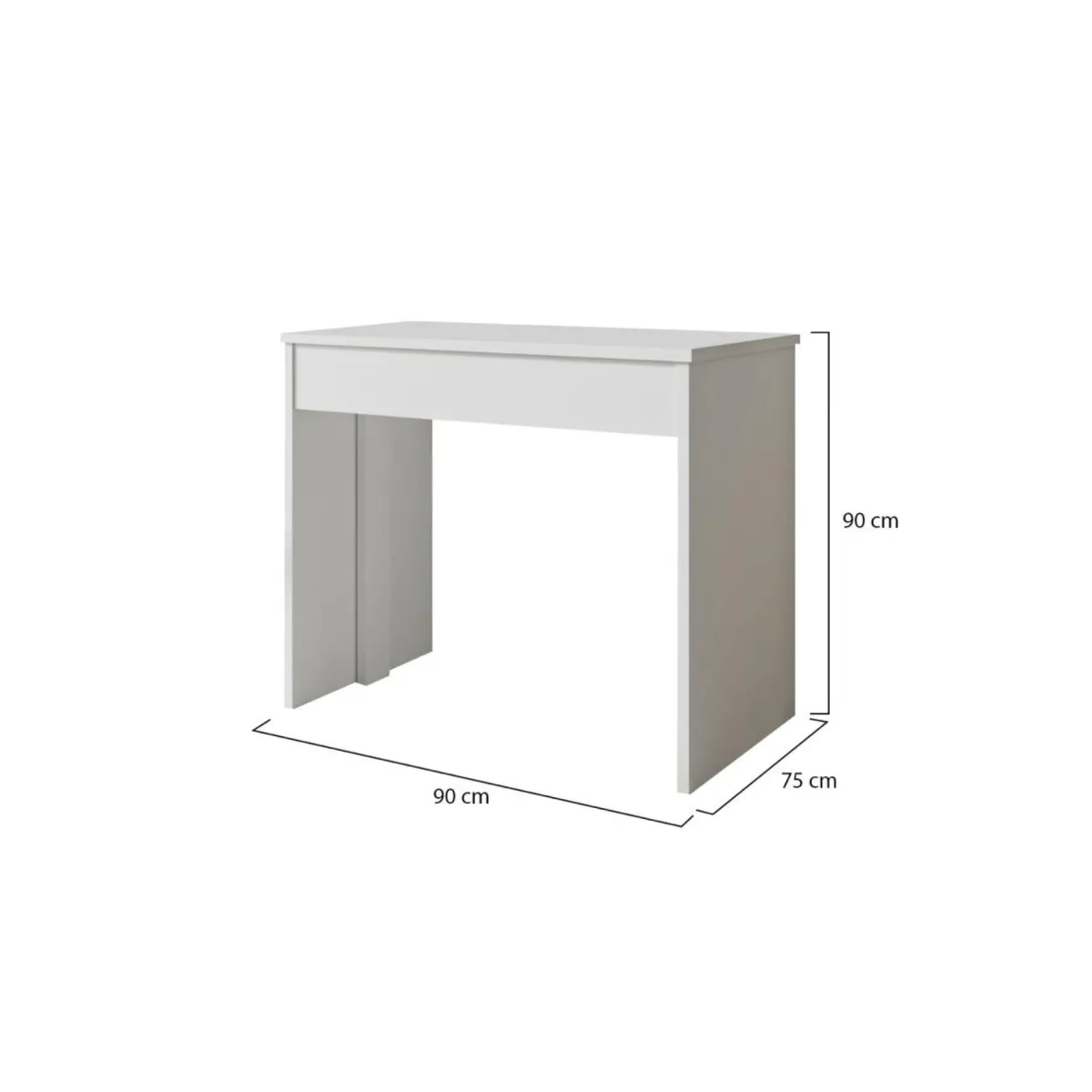 Consolle|Consolle Allungabili > Dmora Consolle Allungabile 12 Posti Allungabile 302x75x90h cm, Meccanismo Estensione Allunghe Centrali - Luisago Bianco