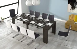 Cucina|Salotto > Dmora Consolle allungabile Diluna, 51/237x90h78 cm, Grigio Cenere