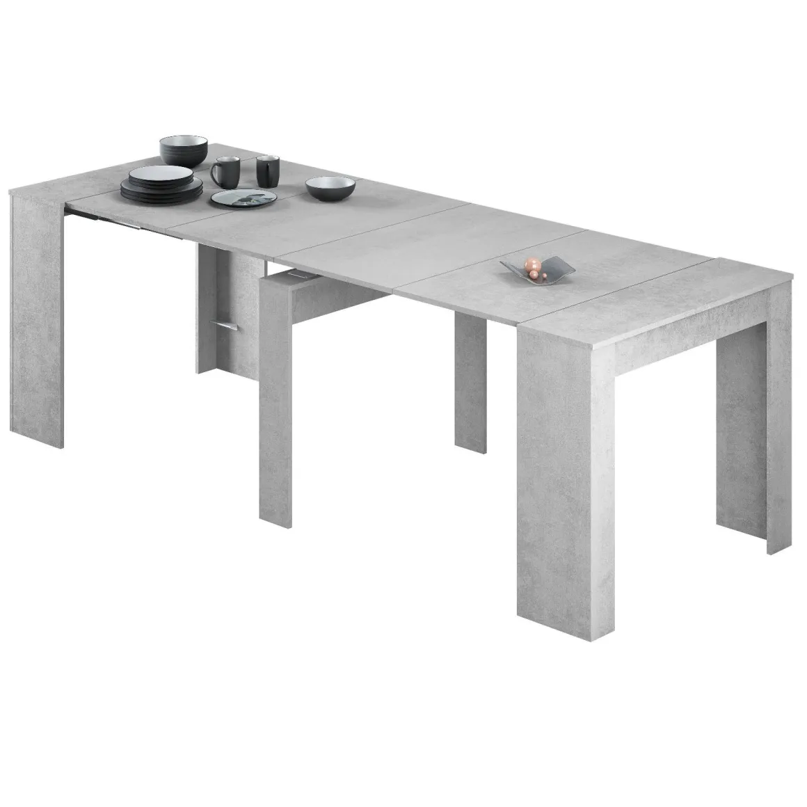 Consolle allungabile Dpanozz, 90/237x51h78 cm, Grigio