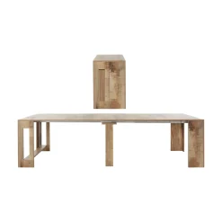 Consolle|Cucina > Dmora Consolle allungabile effetto legno 4-12 posti acero - Anello Marrone Acero