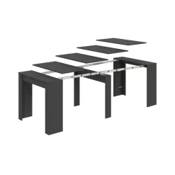 Consolle allungabile elegante 4-10 posti antracite - Abicitren