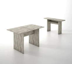 Consolle allungabile legno chiaro 4-12 posti betulla - Agrippino