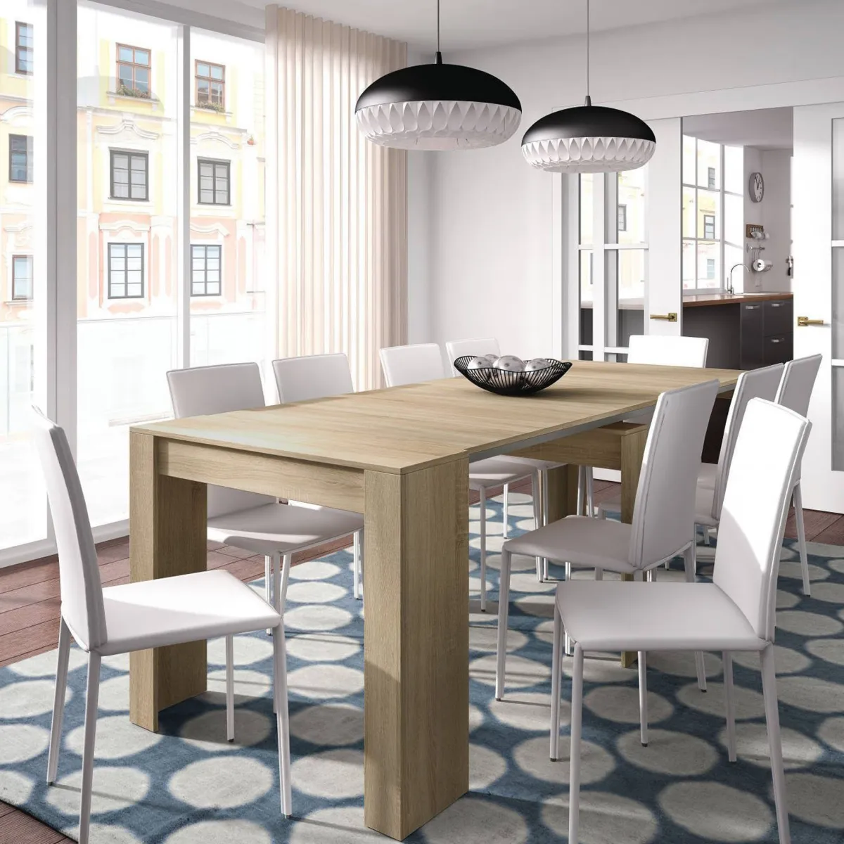 Consolle|Cucina > Dmora Consolle allungabile legno 4-10 posti rovere - Abicitren Marrone Rovere