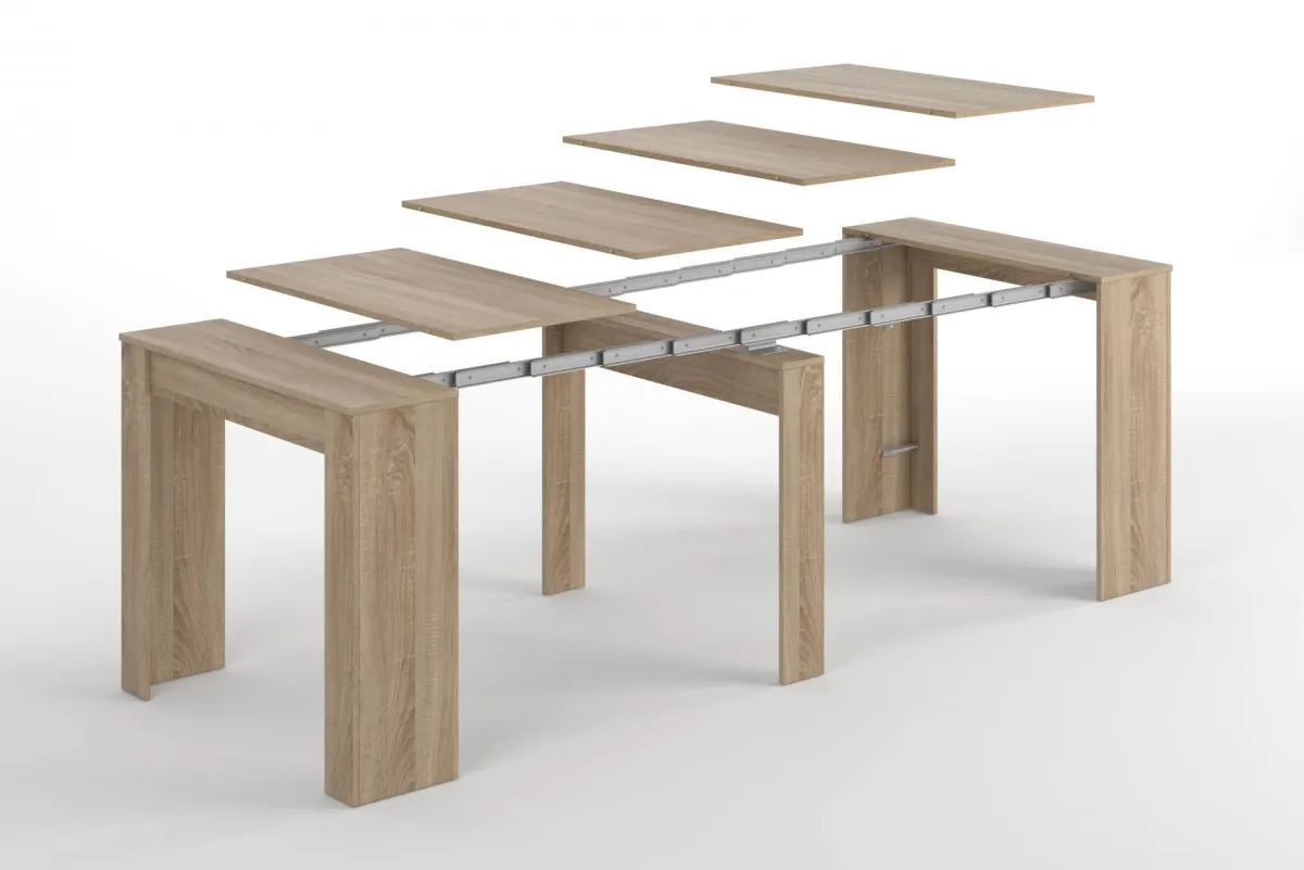 Consolle|Cucina > Dmora Consolle allungabile legno 4-10 posti rovere - Abicitren Marrone Rovere