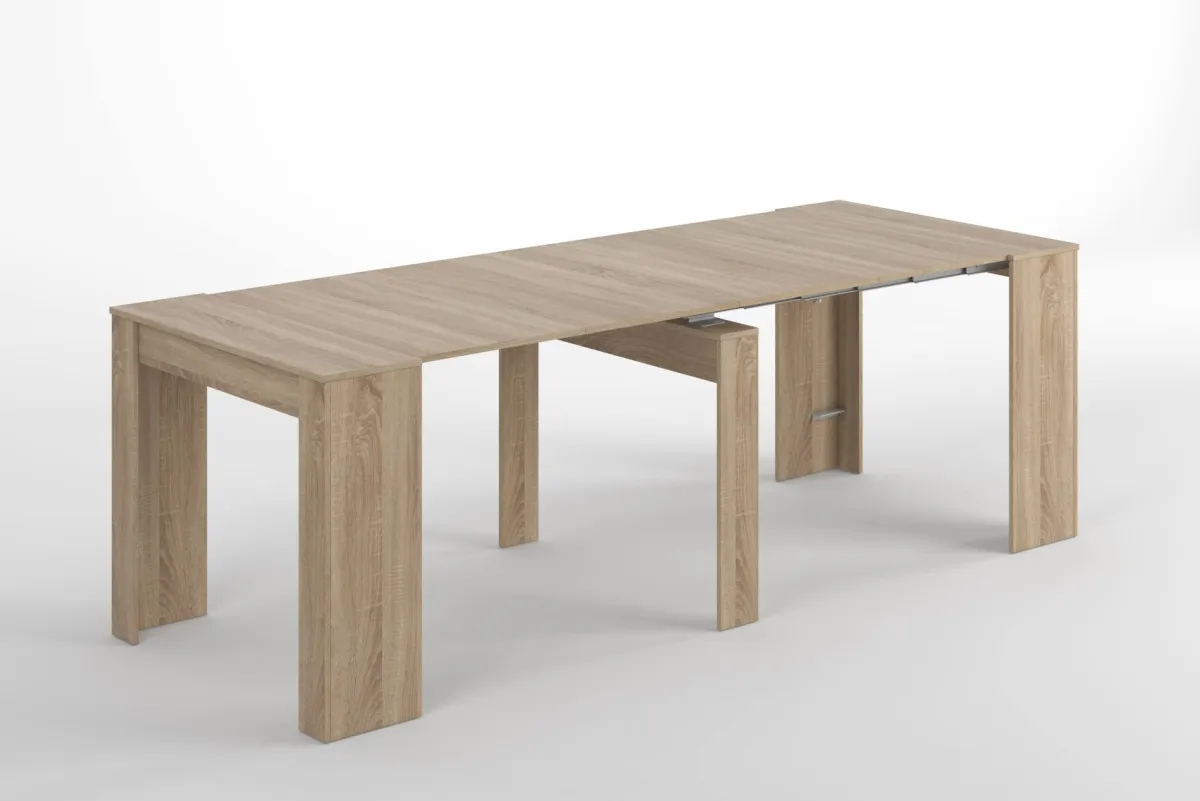 Consolle|Cucina > Dmora Consolle allungabile legno 4-10 posti rovere - Abicitren Marrone Rovere