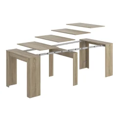 Consolle|Cucina > Dmora Consolle allungabile legno 4-10 posti rovere - Abicitren Marrone Rovere