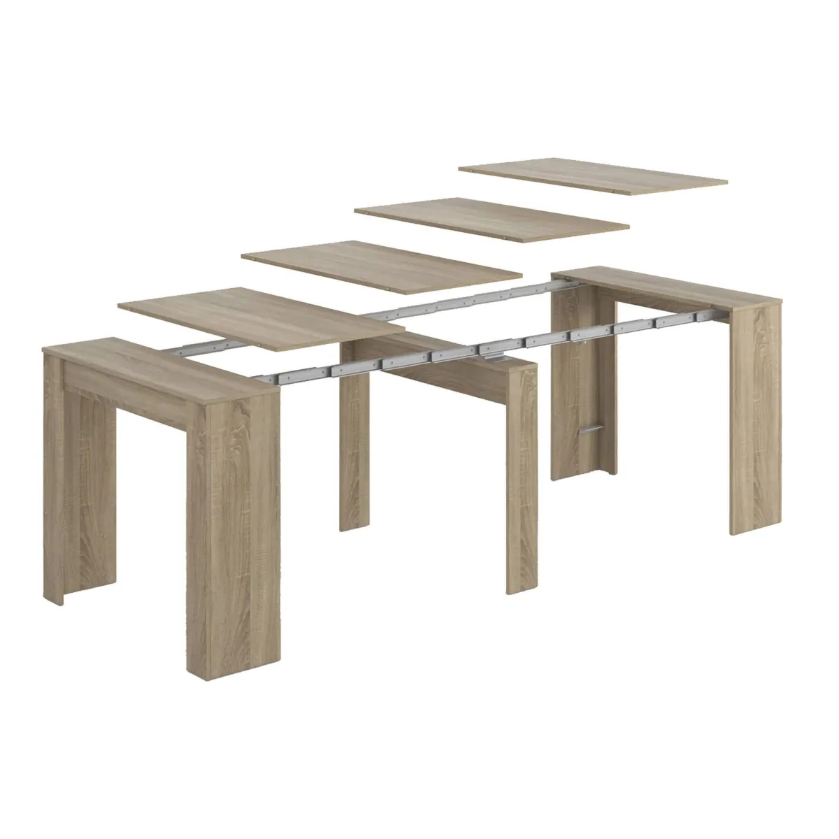 Consolle|Cucina > Dmora Consolle allungabile legno 4-10 posti rovere - Abicitren Marrone Rovere