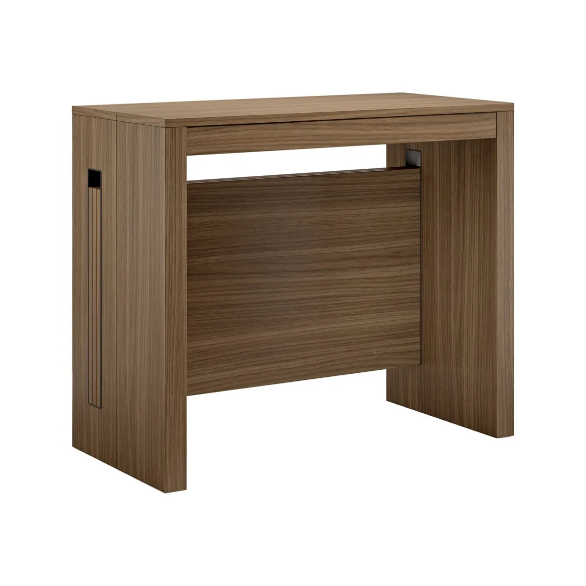 Consolle|Consolle Allungabili > Dmora Consolle Allungabile Allungabile 12 Posti 305.6x90x75.2h cm, Meccanismo Estensione Allunghe Centrali - Gizio Marrone Olmo