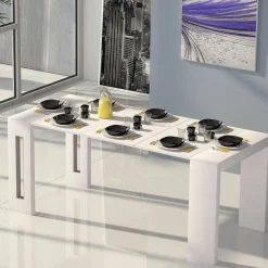 Consolle allungabile moderna 4-8 posti bianco - Akam