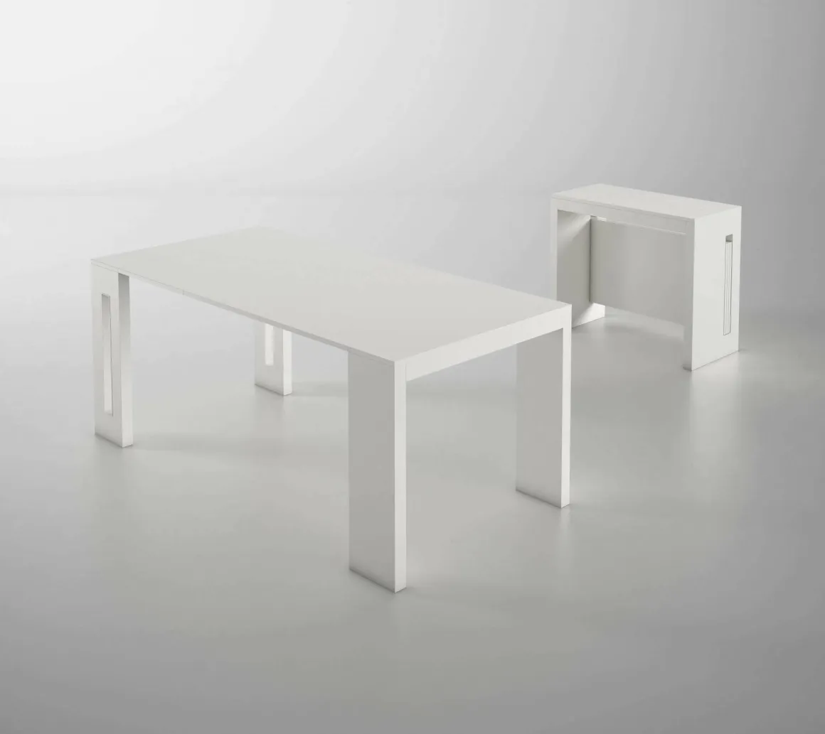 Consolle allungabile moderna 4-8 posti bianco - Akam