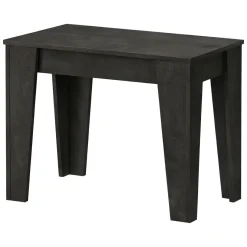 Consolle Allungabile Nero Antracite Allungabile 12 Posti 305.6x90x75.2h cm, Meccanismo Estensione Allunghe Centrali - Gizio