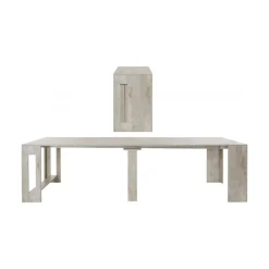 Consolle allungabile 4-12 posti cemento - Anello