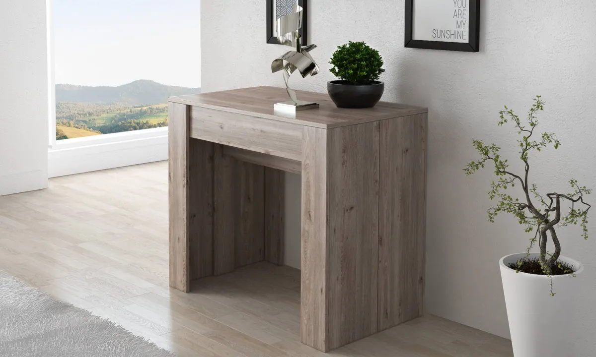 Cucina|Salotto > Dmora Consolle allungabile 4-10 posti rovere - Maner Marrone Rovere