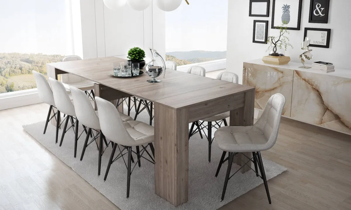 Cucina|Salotto > Dmora Consolle allungabile 4-10 posti rovere - Maner Marrone Rovere