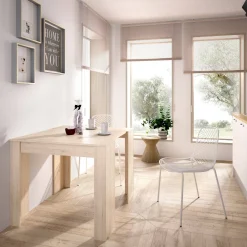 Consolle|Cucina > Dmora Consolle allungabile salvaspazio 4-12 posti rovere - Alej Marrone Rovere