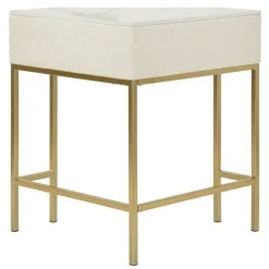 Consolle angolare 84x60x77h cm bianco e oro - Viscardo
