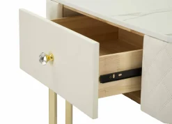 Consolle angolare 84x60x77h cm bianco e oro - Viscardo