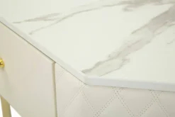 Consolle angolare 84x60x77h cm bianco e oro - Viscardo
