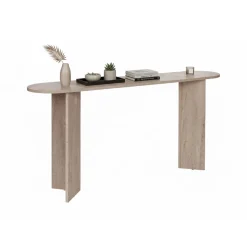 Consolle Bianco Marmo un Ripiano Peso Supportato 25 kg 150x35x75h cm, Colore Ripiano Bianco - Cercino