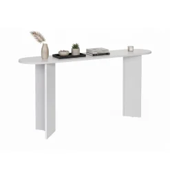 Consolle > Dmora Consolle un Ripiano Peso Supportato 25 kg 150x35x75h cm, Colore Ripiano - Cercino Bianco
