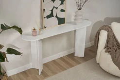 Consolle > Dmora Consolle un Ripiano Peso Supportato 25 kg 150x35x75h cm, Colore Ripiano - Cercino Bianco