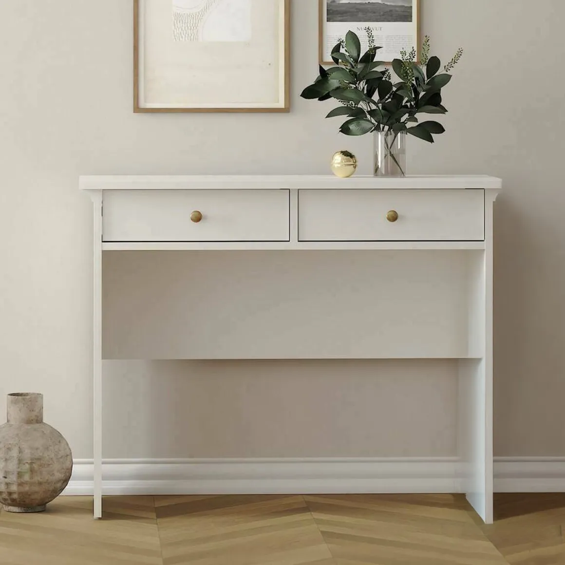 Consolle classica 102x41x80h cm bianco - Barile