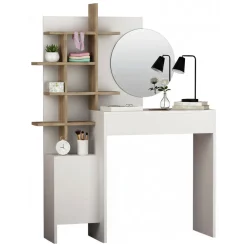 Consolle > Dmora Consolle con specchio 71x35x83h cm - Pago Bianco