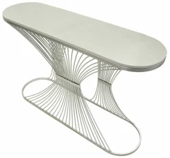 Consolle > Dmora Consolle design in metallo 120x35x79h cm - Branduzzo Argento