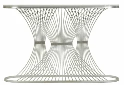 Consolle > Dmora Consolle design in metallo 120x35x79h cm - Branduzzo Argento
