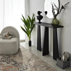 Consolle design 100x28x83h cm antracite - TomoeGozen