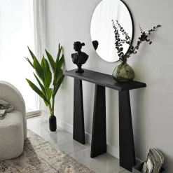 Consolle design 100x28x83h cm antracite - TomoeGozen