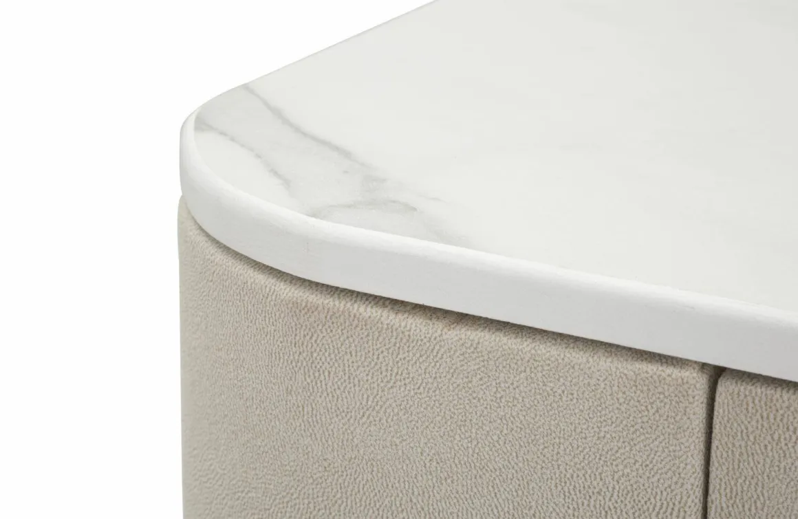 Consolle elegante 70x40x80h cm crema e oro - Ronda