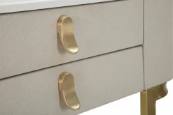 Consolle elegante 70x40x80h cm crema e oro - Ronda