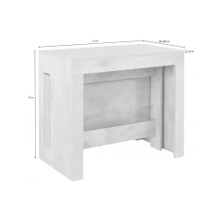 Consolle|Cucina > Dmora Consolle estensibile classica 4-12 posti ardesia - Anello Grigio Ardesia