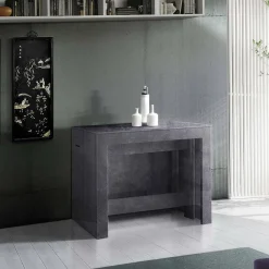 Consolle|Cucina > Dmora Consolle estensibile classica 4-12 posti ardesia - Anello Grigio Ardesia