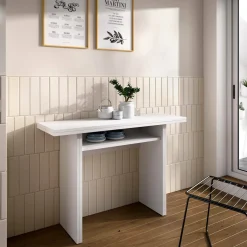 Consolle estensibile minimal 4-6 posti bianco - Adella