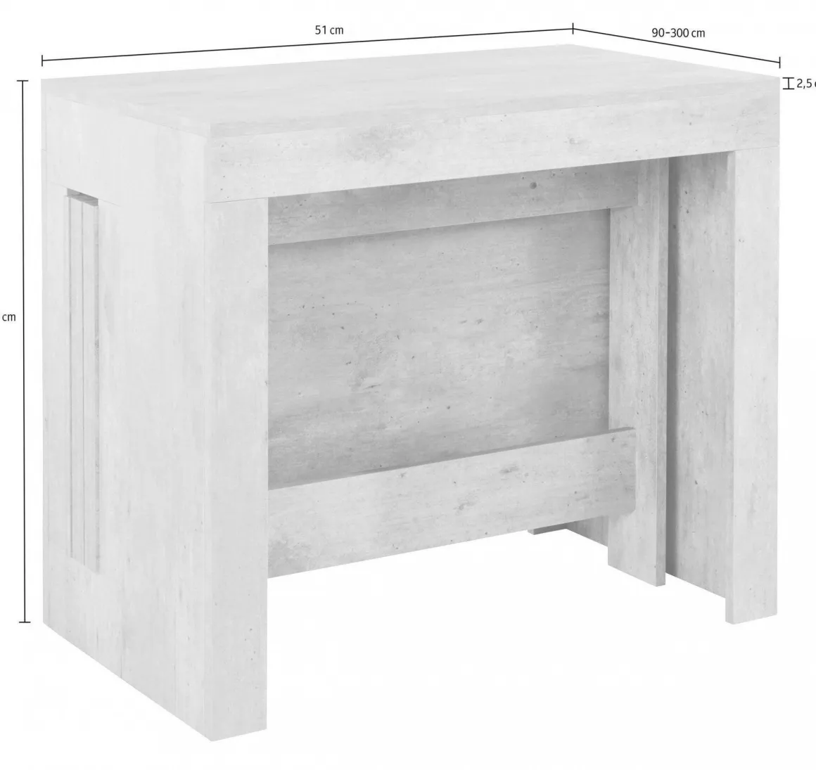 Consolle estensibile 4-12 posti rovere - Anello