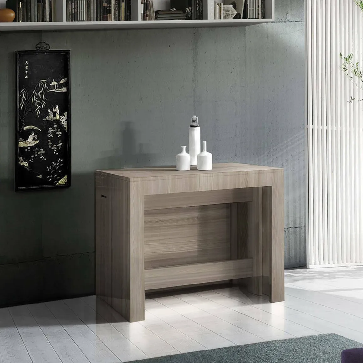 Consolle estensibile 4-12 posti rovere - Anello