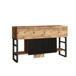 Consolle|Salotto > Dmora Consolle industrial 138x43x83h cm quercia - Izo Marrone Quercia